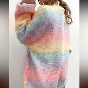 Rainbow cardigan!